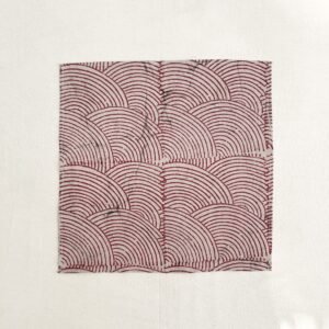 Set of 8 Napkins  Indigo & Brick Red - Image 2