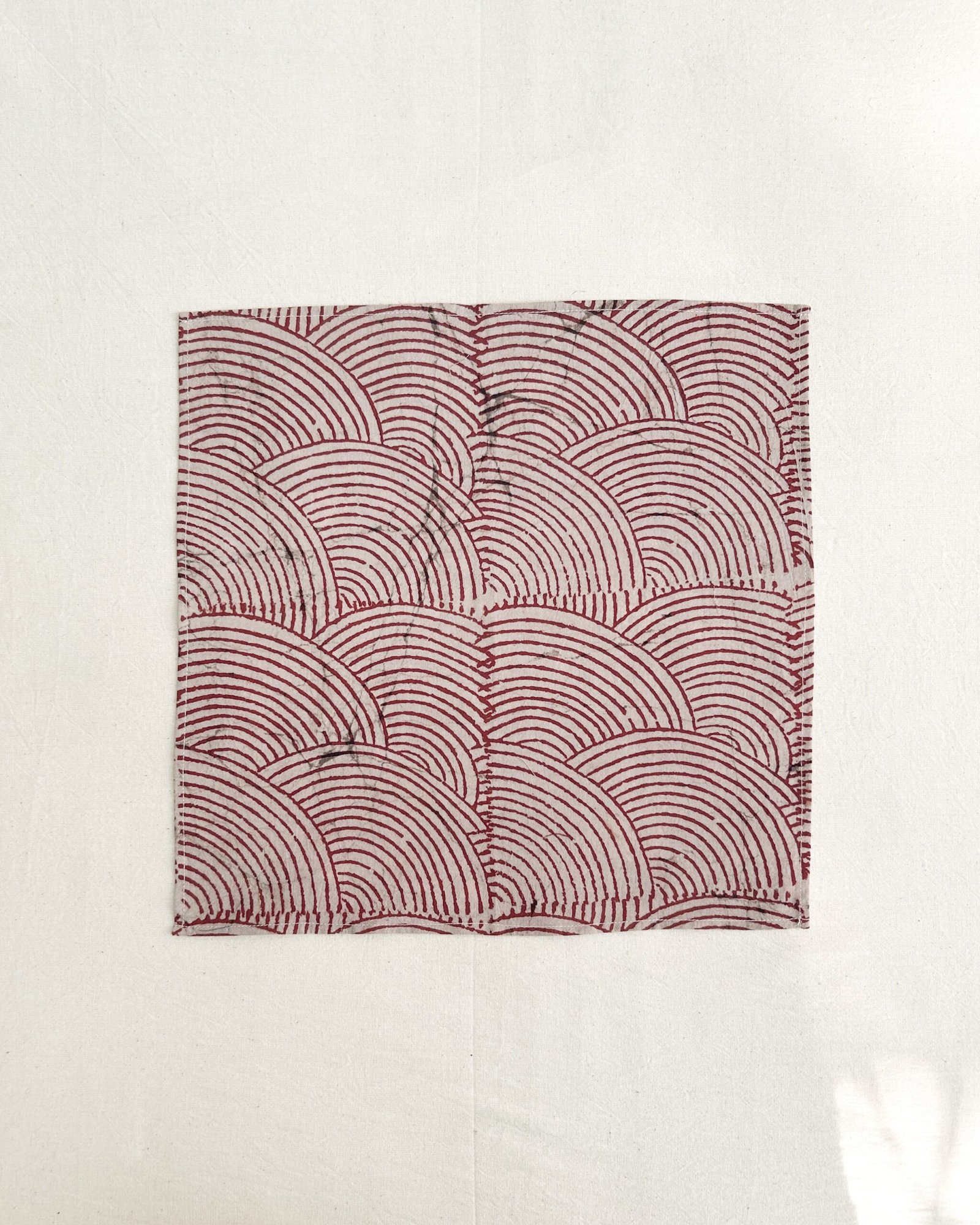 Set of 8 Napkins  Indigo & Brick Red - Image 2