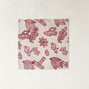 Set of 6 Cocktail Napkins – Brick Red Combo - Image 2