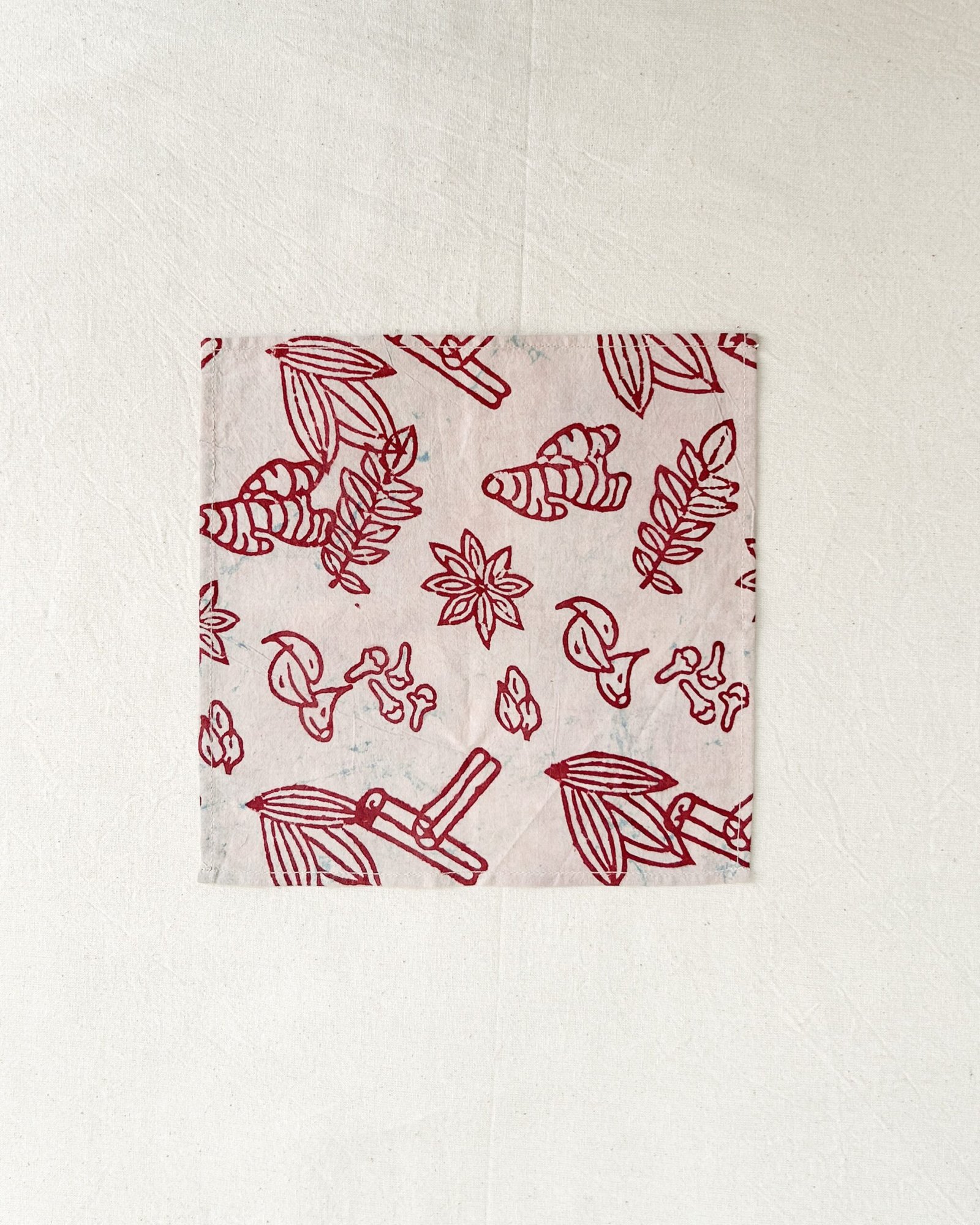 Set of 6 Cocktail Napkins – Brick Red Combo - Image 2