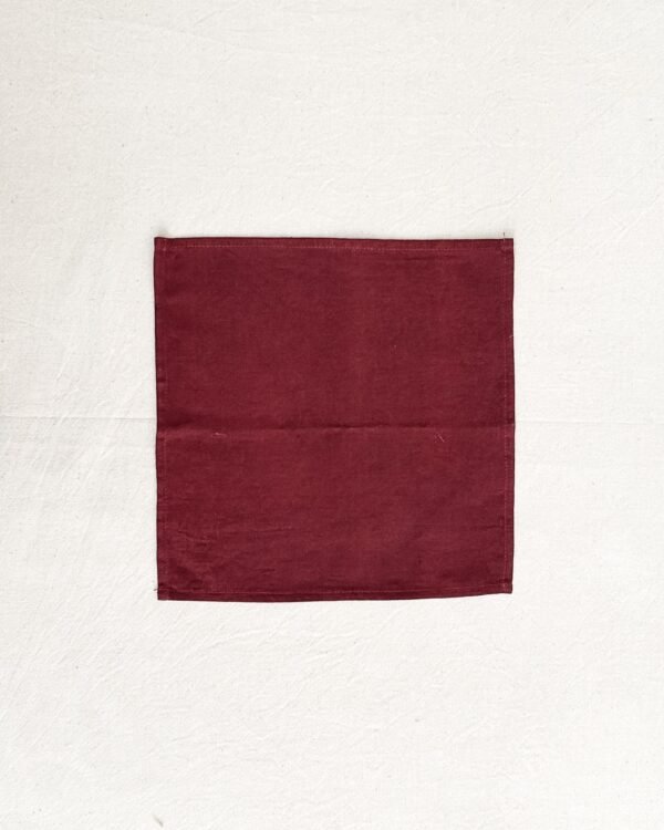 Set of 6 Cocktail Napkins – Brick Red Combo